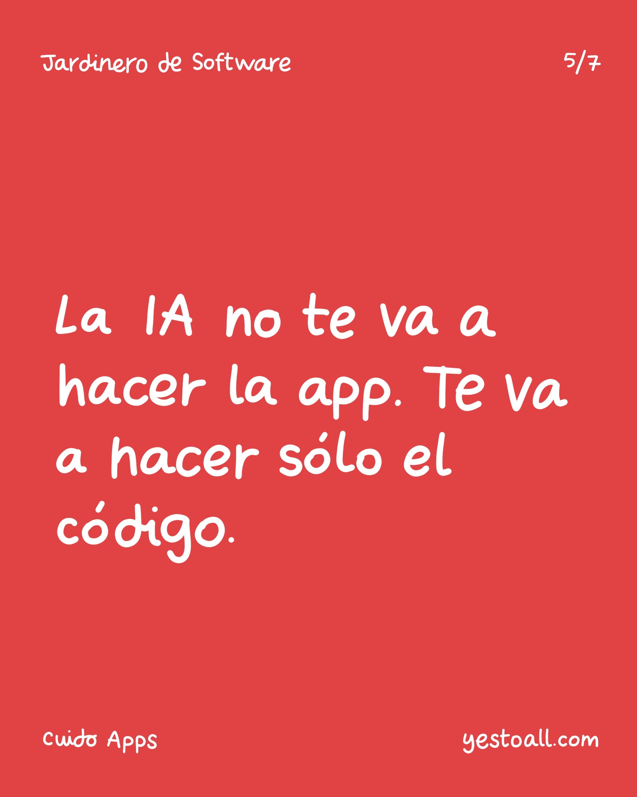 La IA no hace apps